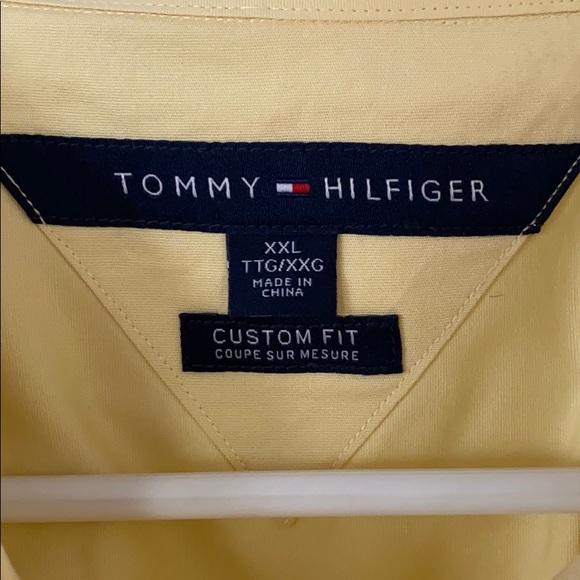 Yellow Long Sleep Tommy Hilfiger Button Up - Picture 2 of 3